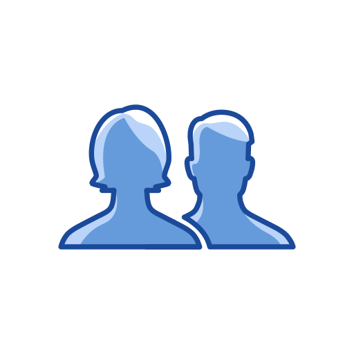 Contacts, friend list, list, network icon